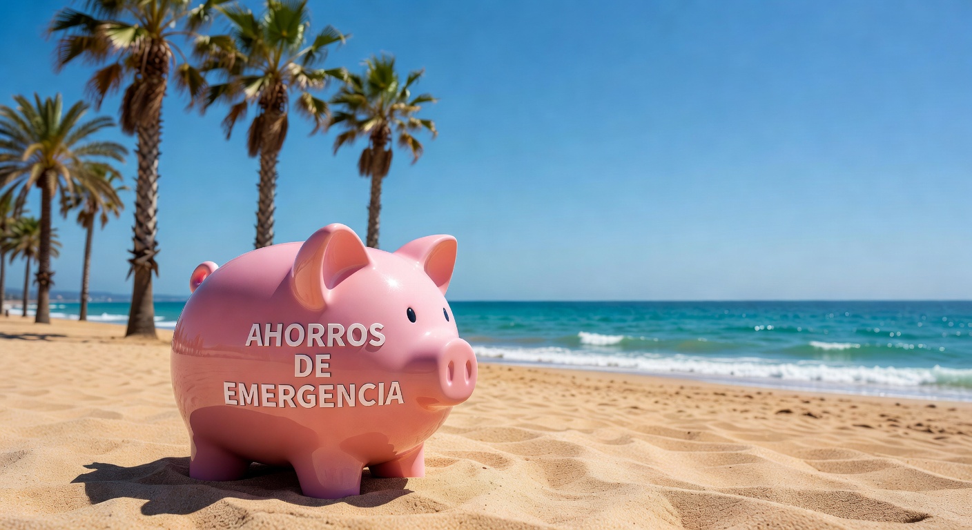 Ahorro familiar playa soleada